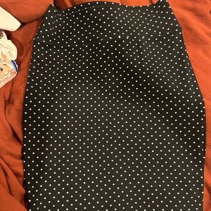 Polka dot stretchy pencil skirt!